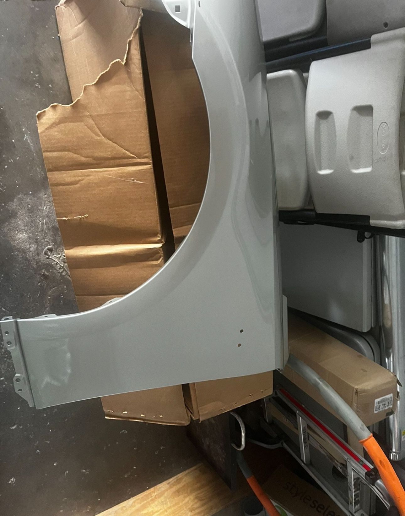 Silver Drive Side Fender