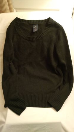 FADED GLORY BLACK LONG SLEEVES PULLOVER SWEATER