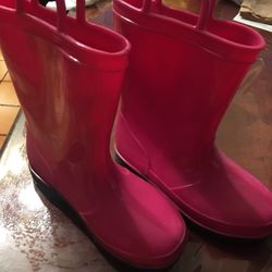 Pink Rain Boots, and normal Boots 