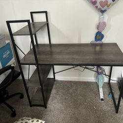 Desk With Shelves