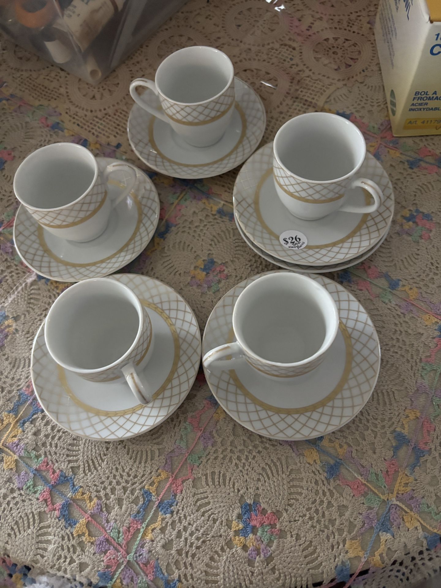 Small Cups And Saucers In Mint Condition