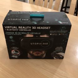 UTOPIA 360 Virtual Reality 3D Headset & Earbuds