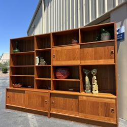 Mid Century Modern Danish Domino Mobler Wall Unit