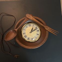 Clock Vintage Wooden Kitchen Wall 