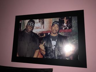 biggie and tupac framed picture