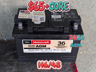 Car Battery Group Size 48/H6