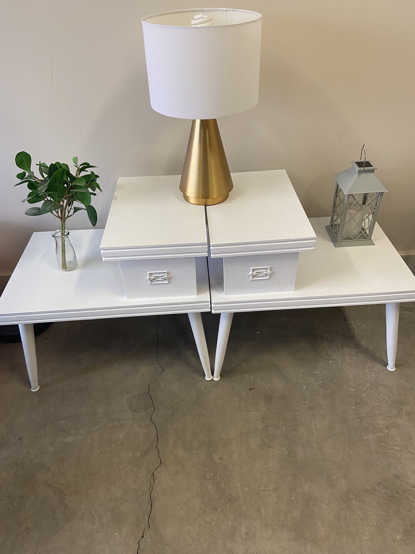 2 Vintage Bookend Coffee Tables