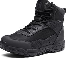 Men's Waterproof Work Boots Lightweight Tactical Boots Non-Slip Hiking Boots for Men