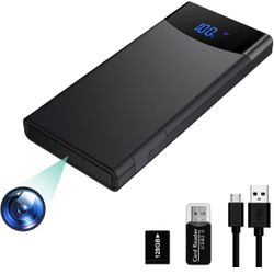 128GB Spy Camera Hidden Camera, 10000 mAh Mini Spy Camera, 1080P UHD Nanny Cam Hidden Camera,Small Hidden Camera, Hidden Spy Camera with Gravity Senso