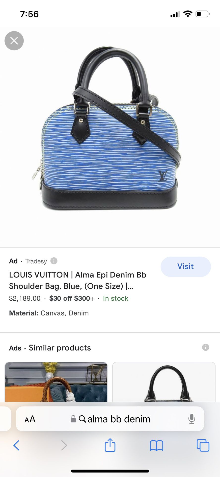 Authentic Louis Vuitton Alma BB Monogram - LIKE NEW WITH TAGS, BOX AND DUST  BAG for Sale in Fillmore, CA - OfferUp
