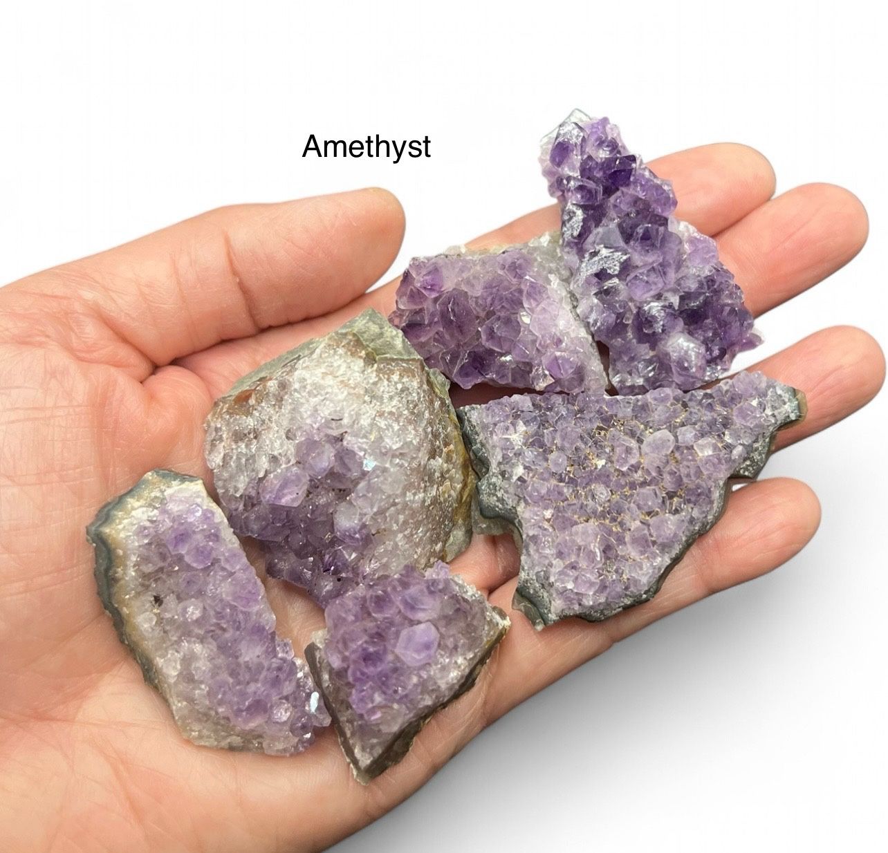 Amethyst Genuine Stone Crystal Cluster from Uruguay 6pcs 152g Total