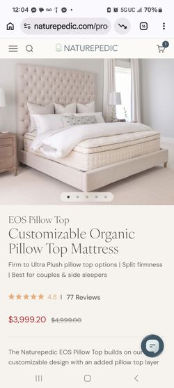 Naturepedic EOS Pillow Top Organic Mattress( queen)