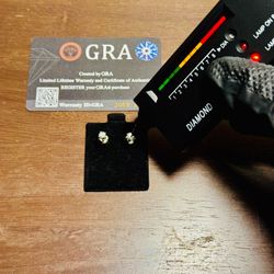 2.4 Ct moissanite stud earings + Solid 925