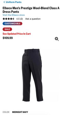 4 pairs of Elbeco uniform wool pants