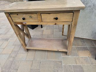Wood console table