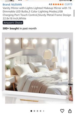NUSVAN Lighted Vanity Mirror with LED Bulbs