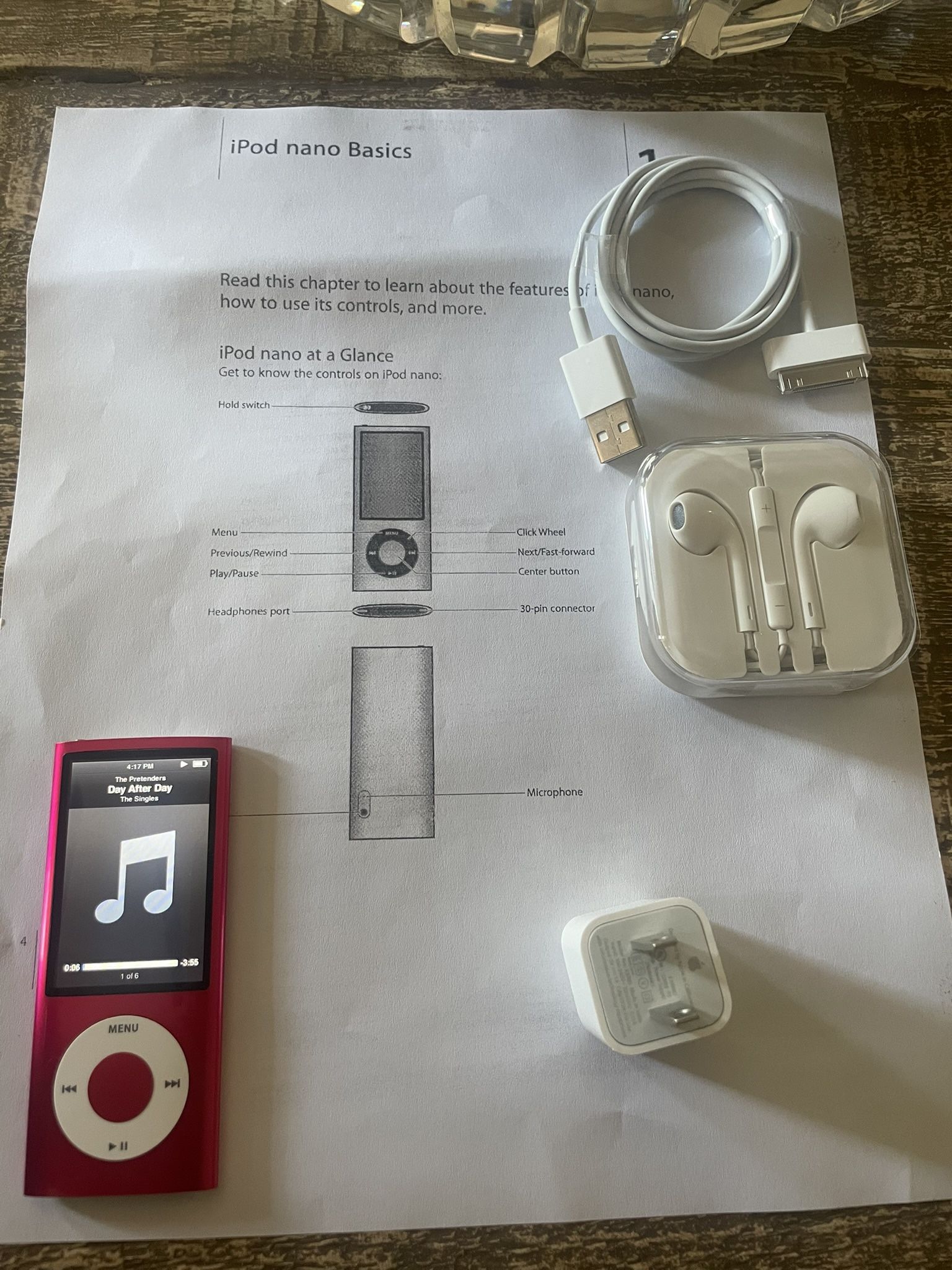 Apple iPod Nano 5th Generation 8gb Pink  NEW BATTERY and New Accessories 
