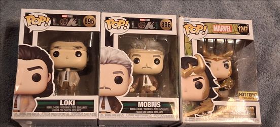 Loki Funko Pop Mobius Agent of Asgard Bobbelhead Hot Topic Marvel 3 Figures