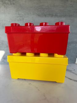 LEGO Storage Container Brick Box Case Bin Tote With Lid $35 each