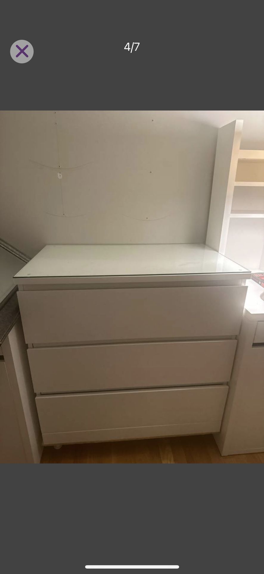 White Storklinta IKEA dresser