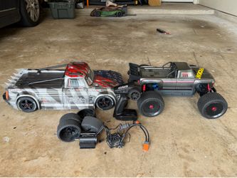 6s Arrma infraction and 4s Outcast with 6s Spektrum esc/motor! Extra 6s esc/motor combo as well