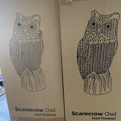 Solar Powered Scarecrow Owl 