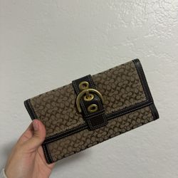 Vintage Coach Wallet Boho Mini Buckle Coin Purse