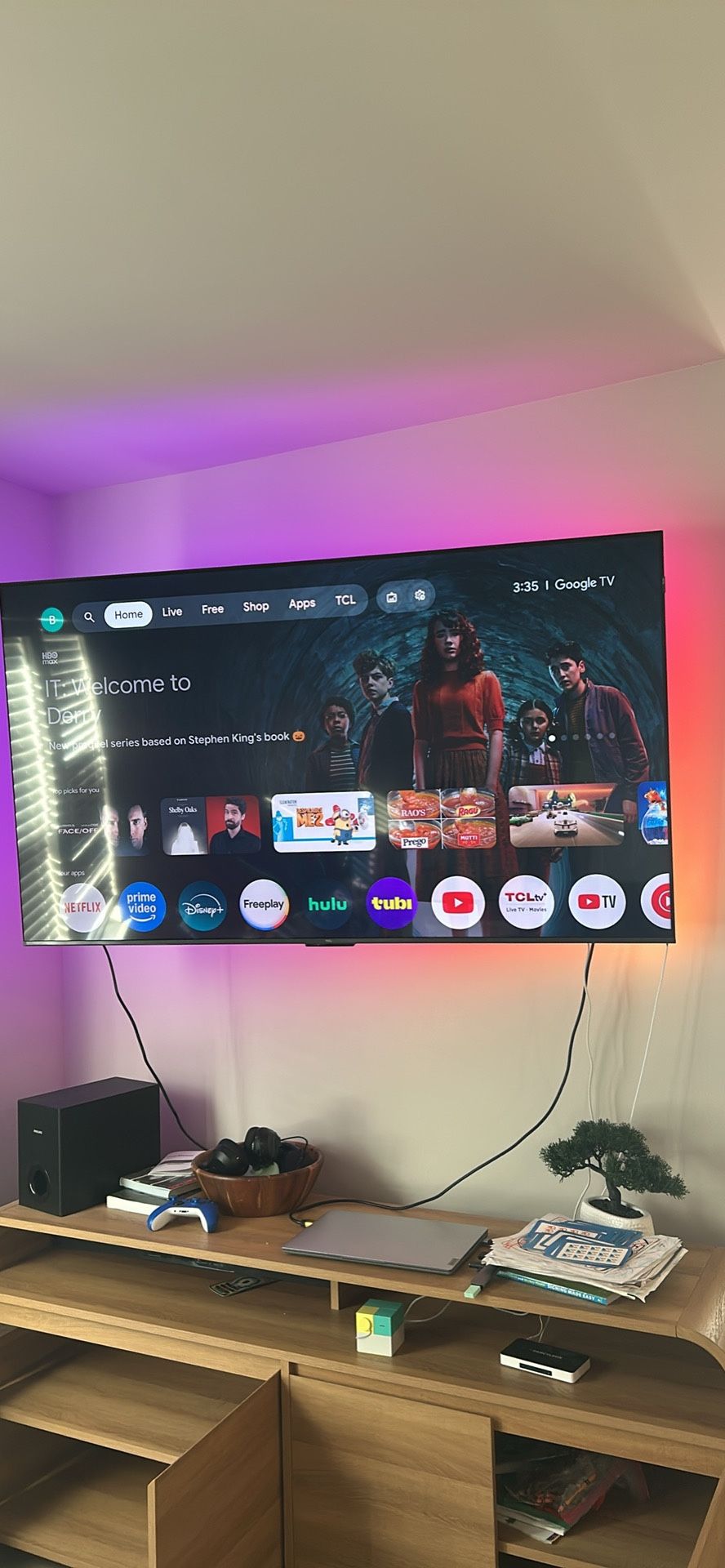 65 Inch 4k TV With Fancy LEDs And Adjustable Mount