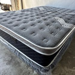 Queen Oasis Thermal Comfort Europillowtop Matresandboxspring 