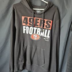 San Francisco 49ers Sweatshirt Mens Large Black '47 Pull Over NFL Football