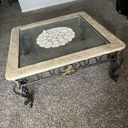 Marble/glass Coffee Table
