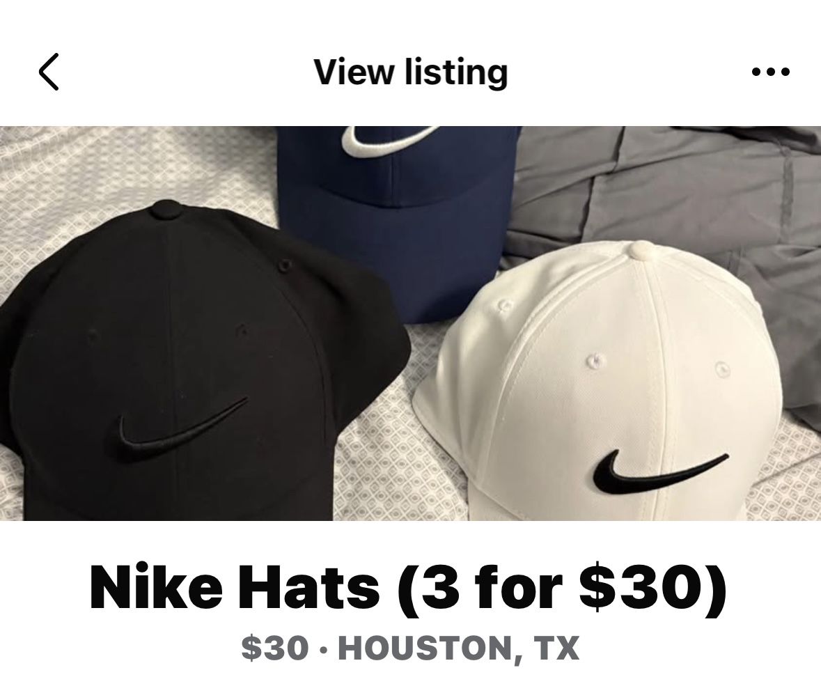 Nike Hats (3 for $25)