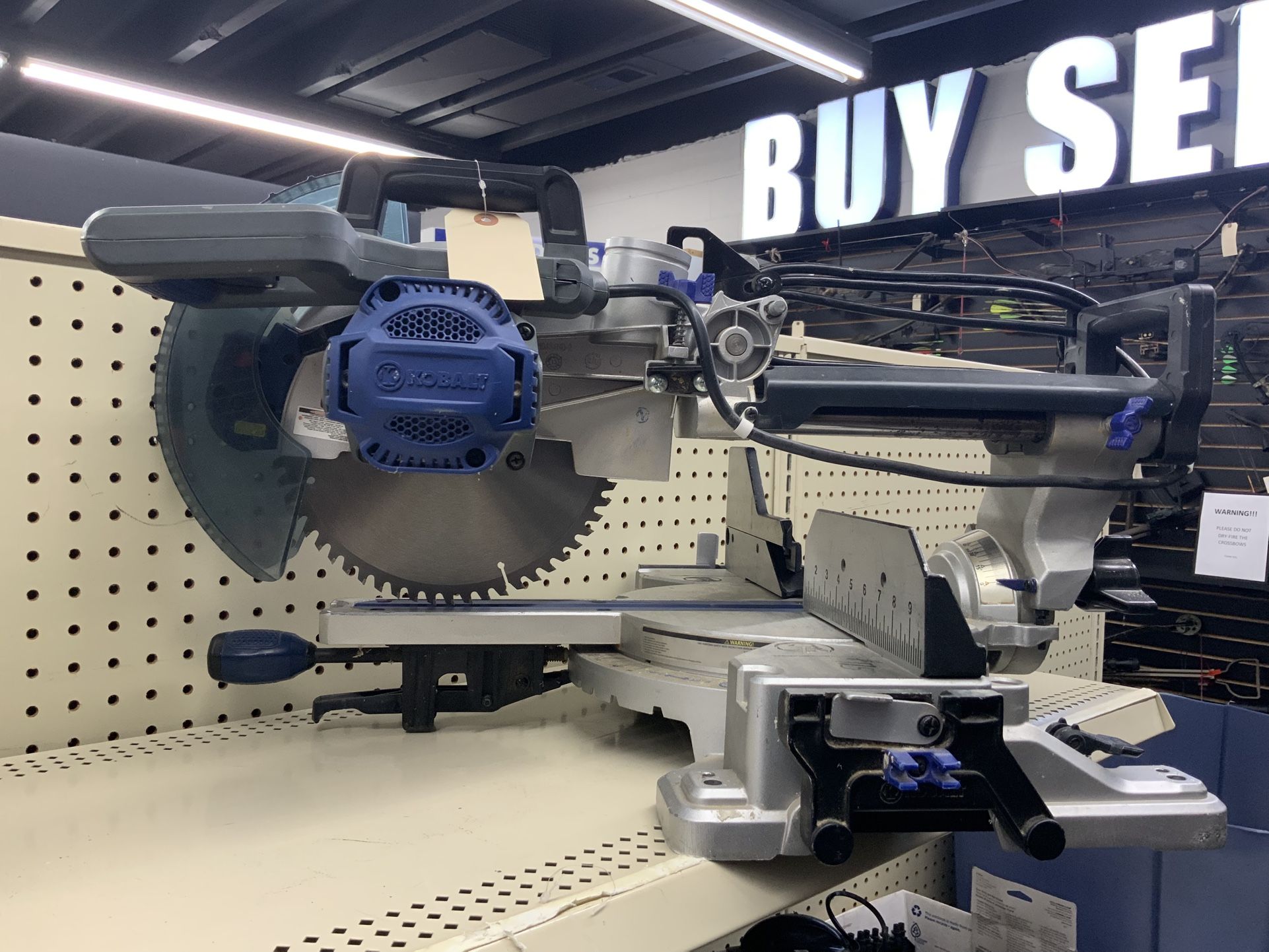 Kobalt 10-in 15-Amp Single Bevel Sliding Compound Corded Miter Saw with Laser Guide