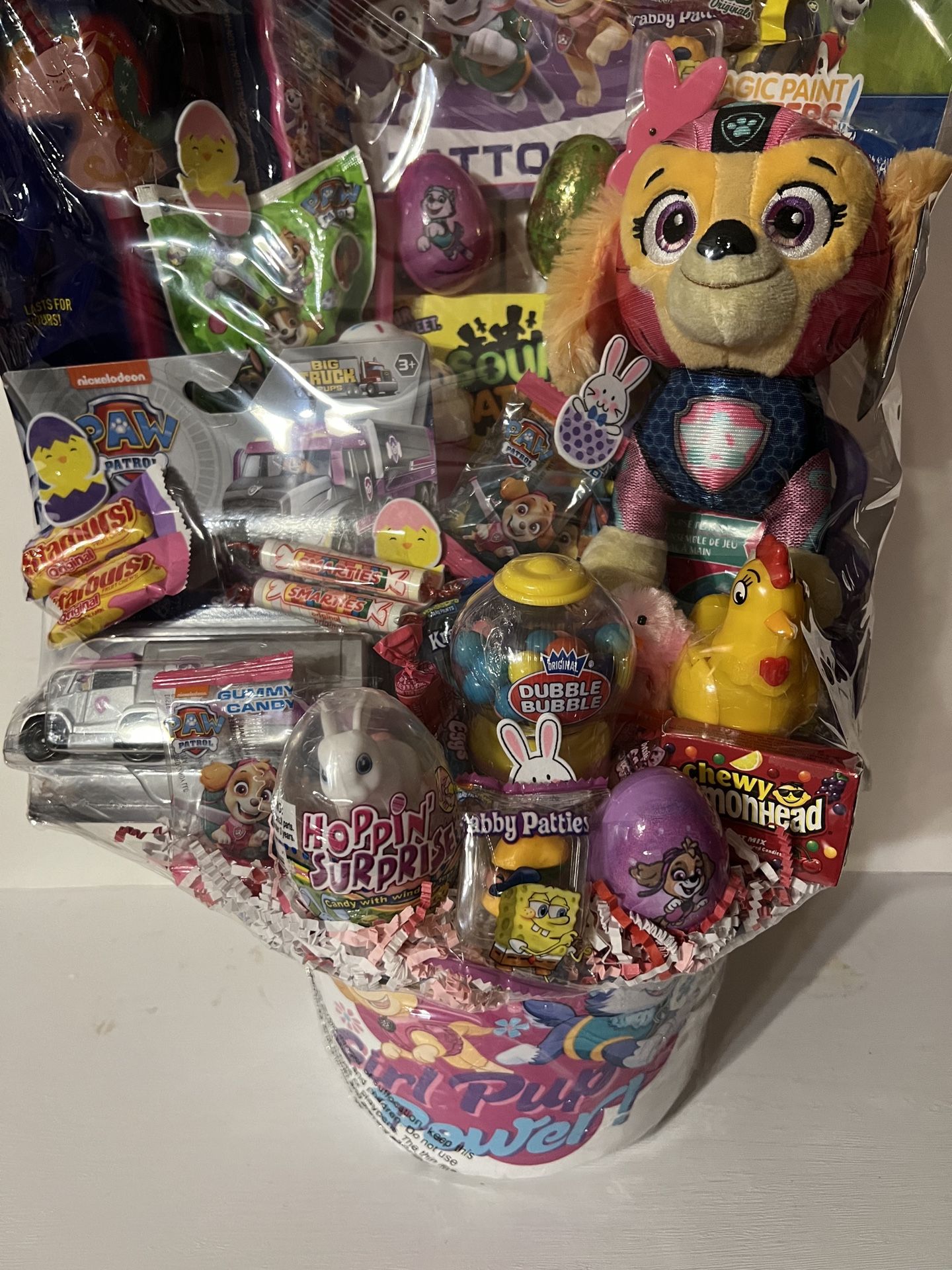 Paw Patrol Skye Or Chase Easter Basket Large