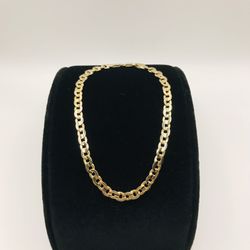 14k SOLID DOUBLE CURB LINK BRACELET 