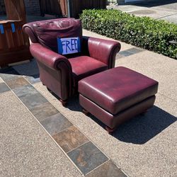FREE Leather Chair w/ Matching Ottoman