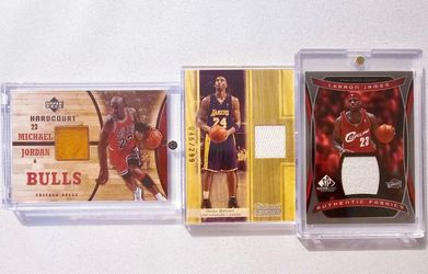Card Lot Jordan Kobe LeBron Topps Upper Deck Hardcourt SP Game Used Floor Relic