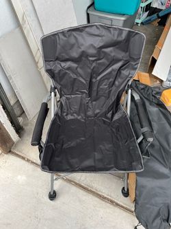 2new black foldable lawn chairs