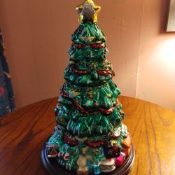 Thomas Pacconi Classics Christmas Tree 16" Blown Glass Table Top Vintage Piece (2003)