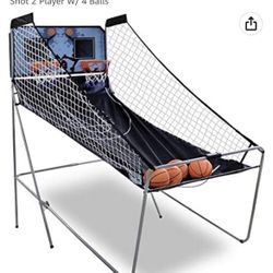 Indoor Basketball Arcade Game Double Electronic Hoops shot 2 Player W/ 4 Balls