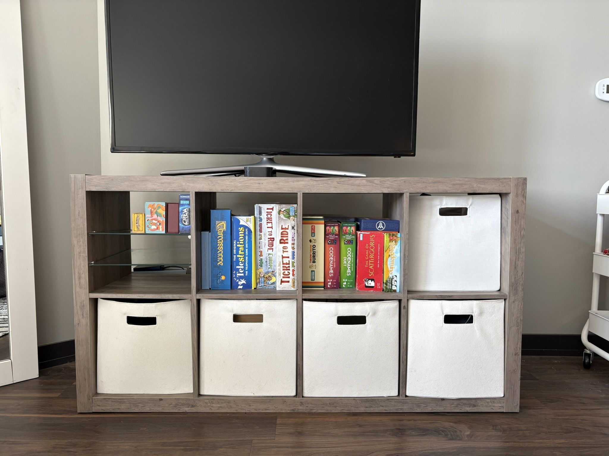 Better Homes & Gardens 8-Cube Organizer - Rustic Gray Finish (Includes 6 Bins)