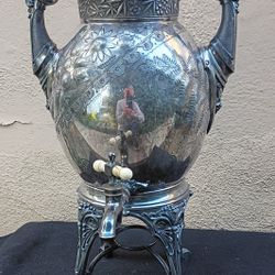 Antique Meriden Britannia Samovar/Coffee Urn