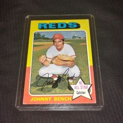 Rare Vintage Old 1975 Johnny Bench Baseball Card Topps #260 NL All-Star Catcher