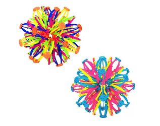 2PCS Expandable Breathing Ball, Colorful Inflatable Magic Collapsible Sphere, Stress Reliever Fidget Toys for Kids & Adults, Sensory Toy for Yoga, ADH
