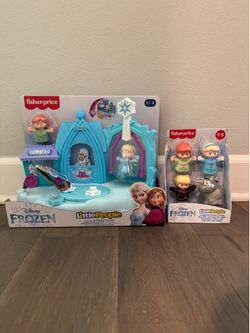 Fisher Price Little People Frozen Arendelle Winter Wonderland and Elsa & Anna