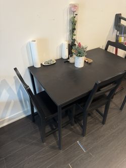 Black Dining Table Set
