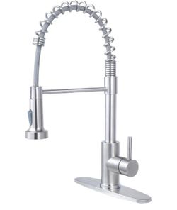 Modern Pull-Down Kitchen Faucet with Spring Design – Sleek Stainless Steel ✨