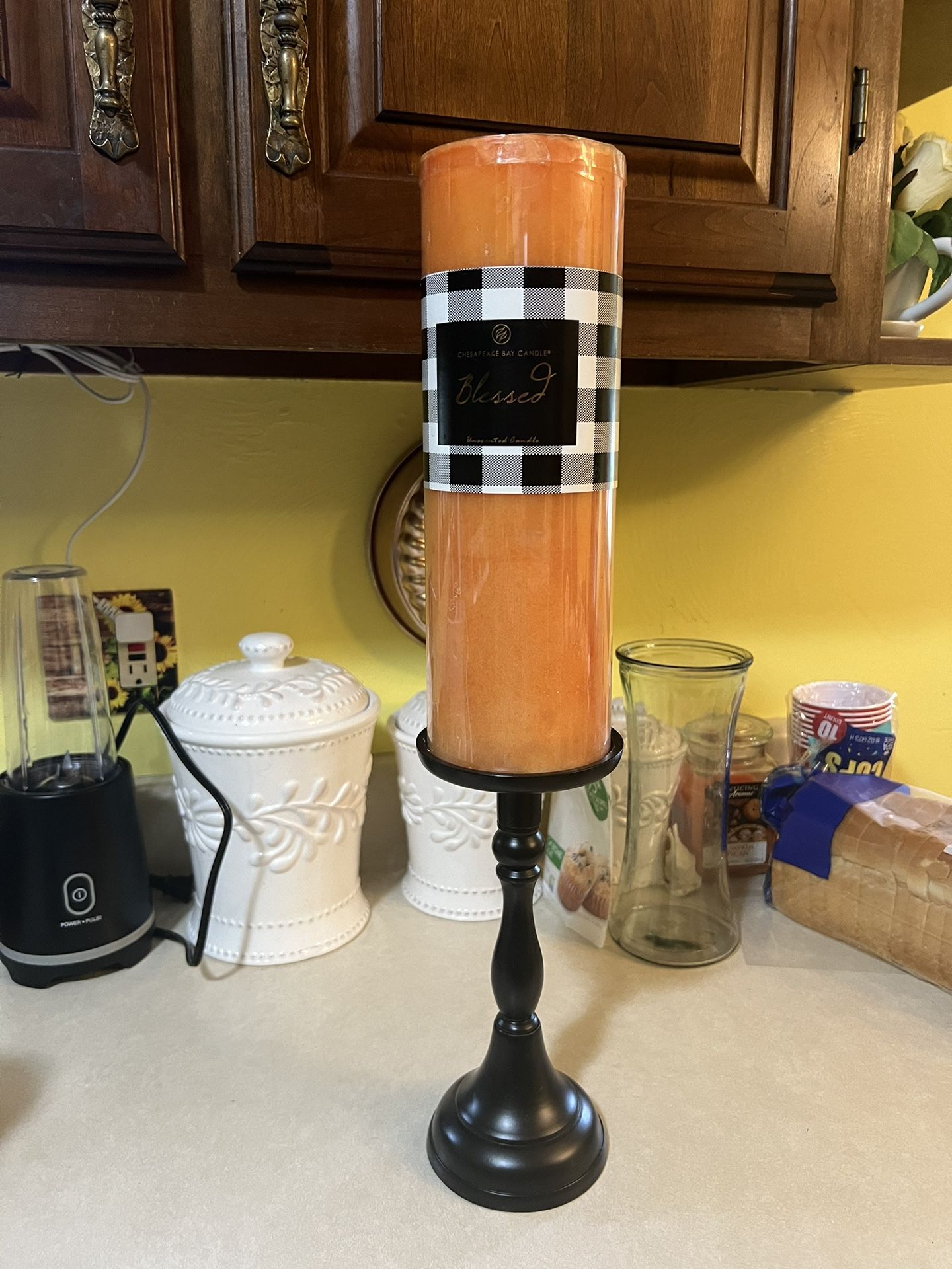 pillar Candle And Pillar Holder