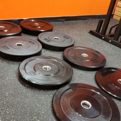 ⚫️ COMPLETE BUMPER PLATES WEIGHT SET PAIRS OF 45s, 35s, 25s,10s. ( BRAND NEW IN THE BOX)
