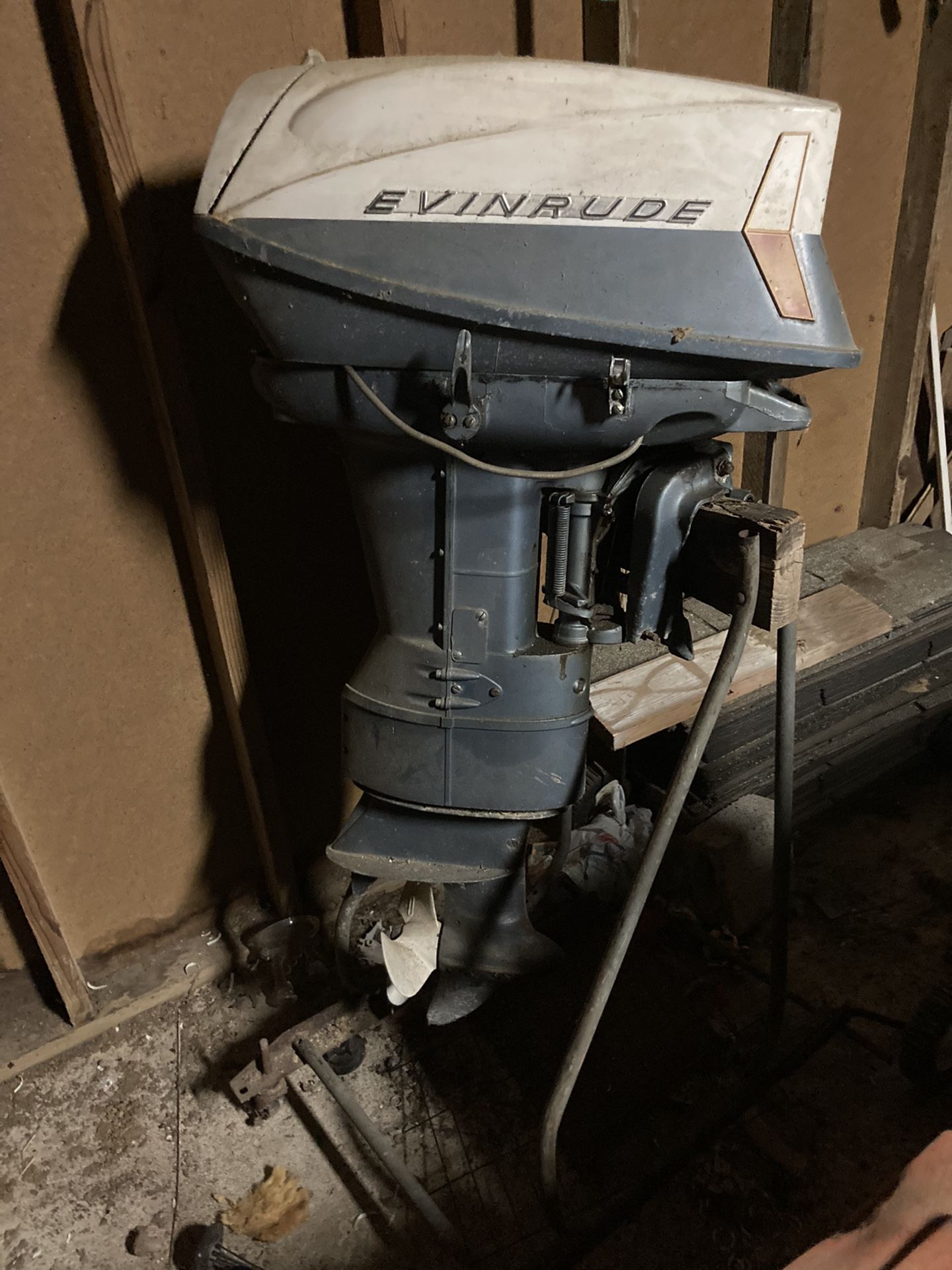 Vintage Big Twin Evinrude Motor With Stand $200 OBO 